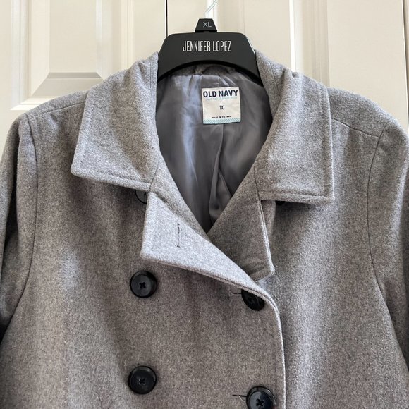 Old Navy Gray Pea Coat - Picture 4 of 11